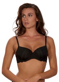 After Eden Damen T-Shirt-BH "JILL", Gr. 85, schwarz, Obermaterial: 85% Nylon, 15% Elasthan, unifarben, feminin, BHs, mit glatten Cups