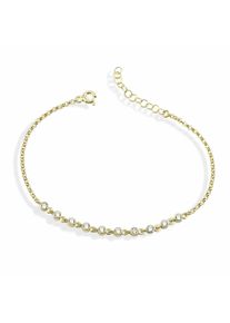 dKeniz Damen Armband "925/- Sterling Silber vergoldet Tennisarmband", 17,2cm, Silber 925 (Sterlingsilber), gold, Silber 925 (Sterlingsilber),