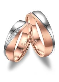 MARRYA Damen Partnerring "Titan Ringe Trauringe Eheringe Partnerringe", 60, Titan, rosa, Titan, Fingerringe