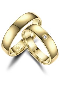 MARRYA Damen Partnerring "Titan Ringe Trauringe Eheringe Partnerringe", 54, Titan, gold, Titan, Fingerringe