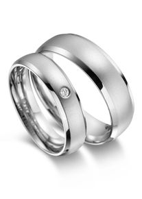 MARRYA Damen Partnerring "Edelstahl Ringe Trauringe Eheringe Partnerringe", 54, Edelstahl, silber, Edelstahl, Fingerringe