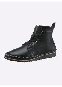 Andrea Conti Damen Schnürstiefelette, Gr. 39, schwarz, Leder, Rindsleder, modisch, Schuhe