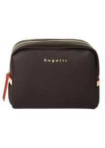 Bugatti Damen Kosmetiktasche "ELLA", braun, unifarben, leicht glänzend, Kunstfaser, Taschen
