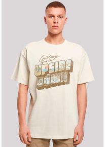 F4NT4STIC Herren T-Shirt "Stranger Things Greetings From Upside Down", beige, casual, Gr. XL, Obermaterial: 100% Baumwolle, Shirts, Premium Qualität