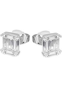 Firetti Damen Paar Ohrstecker "Schmuck Geschenk Silber 925 Ohrschmuck Ohrringe Oktagon Schliff", Silber 925 (Sterlingsilber), silber, Silber 925