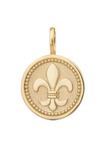 OROLINO Damen Ketten-Anhänger "Gold 375 mit Lilien-Motiv", ONE-SIZE, Gold, 0,9 g, gelb, Gold, Schmuckanhänger