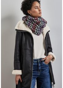 Street One Damen Schal, bunt, casual, kariert, Stoff, 80% Polyester, 20% Viskose, Modetücher, mit Fransenkante