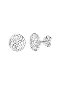 Vivance Damen Paar Ohrstecker "925-Sterling Silber rhodiniert", ONE-SIZE, Silber 925 (Sterlingsilber), weiß, Silber 925 (Sterlingsilber), Ohrringe