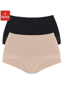 Petite Fleur Damen Formslip, Gr. 32, schwarz, Obermaterial: 65% Baumwolle, 20% Elasthan, 15% Polyamid, unifarben, Unterhosen, aus elastischer