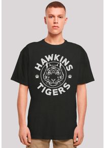 F4NT4STIC Herren T-Shirt "Stranger Things Hawkins Grey Tiger", schwarz, casual, Gr. 5XL, Obermaterial: 100% Baumwolle, Shirts, Premium Qualität