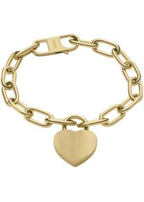 Fossil Damen Armband "HARLOW, Herz, JF04658710, JF04659040", Edelstahl, gold, Edelstahl, Armbänder