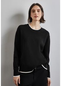 Street One Damen Strickpullover, schwarz, casual, Gr. 34, unifarben, Stoff, 30% Polyester, 29% Polyacryl, 21% Viskose, 20% Nylon, Pullover, aus