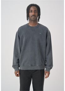Cleptomanicx Herren Sweatshirt "Ligull Washed", grau, casual, Gr. M, bestickt, 100% Baumwolle, Sweatshirts, im lockeren Schnitt