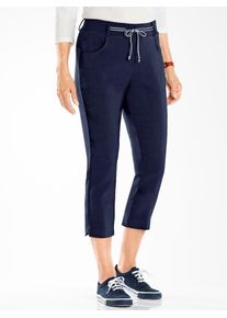 Classic Basics Damen 7/8-Hose, blau, Gr. 50, unifarben, 85% Polyester, 12% Viskose, 3% Elasthan, Hosen