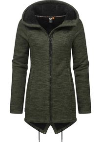Ragwear Damen Kapuzenstrickjacke "Wingi Melange", grün, sportlich, Gr. XXXL, Strick, Obermaterial: 56% Baumwolle, 44% Polyester, Innenfutter: 100%