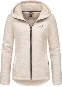 Ragwear Damen Kapuzenstrickjacke "Lyshka Melange", grau, sportlich, Gr. XXL, Grobstrick, Obermaterial: 56% Baumwolle, 44% Polyester; Innenfutter: