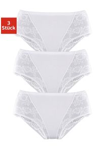 Petite Fleur Damen Formslip, Gr. 56, weiß, Obermaterial: 90% Baumwolle, 10% Elasthan (LYCRA). Miedereinsatz: 90% Polyamid, 10% Elasthan. Spitze: 90%