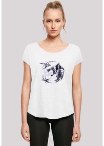 F4NT4STIC Damen T-Shirt "The Witcher Wolf Logo Infill Netflix TV Series", weiß, casual, Gr. XL, Obermaterial: 100% Baumwolle, Shirts, Premium Qualität