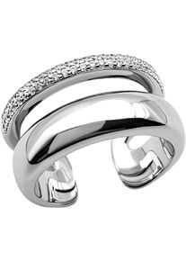 Firetti Damen Fingerring "Schmuck Geschenk Silber 925 Damenring Ring 2-reihige Optik", 54, Silber 925 (Sterlingsilber), 8,8mm, silber, Silber 925