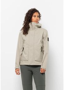 Jack Wolfskin Damen Regenjacke "WANDERMOOD 3L JKT W", grau, Gr. XL, OBERSTOFF 100% POLYESTER, Jacken