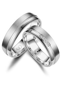 MARRYA Damen Partnerring "Titan Ringe Trauringe Eheringe Partnerringe", 72, Titan, silber, Titan, Fingerringe