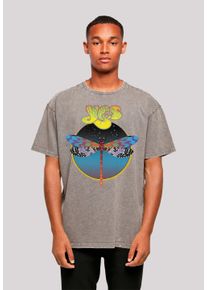 F4NT4STIC Herren T-Shirt "YES Dragonfly Tour V1", grau, casual, Gr. L, Obermaterial: 100% Baumwolle, Shirts, Premium Qualität