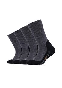 Camano Kinder Socken "Sportsocken 4er Pack", Gr. 23, schwarz, 58% Baumwolle 20% Polyester 20% Polyamid 2% Elasthan, Socken