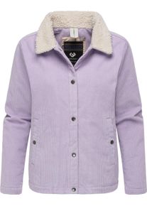 Ragwear Damen Cordjacke "Walinea Corduroy", lila, casual, Gr. S, Cord, Fleece, Außenmaterial: 100% Baumwolle, Innenfutter: 100% Polyester,