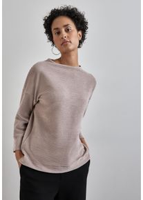 Street One Damen Langarmshirt, beige, casual, Gr. 34, gestreift, Web, 66% Baumwolle, 32% Polyester, 2% Elasthan, Shirts, mit Turtleneck