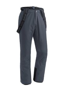 Maier Sports Herren Skihose "Anton slim 2.0", grau, Gr. 52, 100% Polyester, Hosen, Herren Schneehose mit Hosenträgern, wind/wasserdicht, Slim Fit
