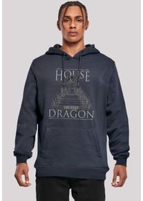 F4NT4STIC Herren Kapuzenpullover "House Of The Dragon Throne", blau, casual, Gr. XL, Obermaterial: 65% Baumwolle, 35% Polyester, Pullover, Premium