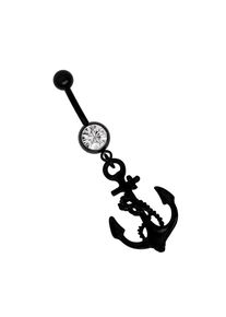 Adelia´s ADELIA ́S Damen Bauchnabelpiercing "Piercing Bauchnabelpiercing", schwarz, Chirurgiestahl, Piercings, Symbol für Glaube, Liebe und Hoffnung