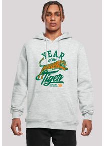 F4NT4STIC Herren Kapuzenpullover "Stranger Things Hawkins Year", grau, casual, Gr. XS, Obermaterial: 65% Baumwolle, 35% Polyester, Pullover, Premium