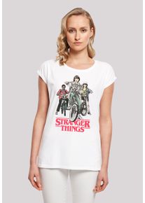 F4NT4STIC Damen T-Shirt "Stranger Things Retro Bikers", weiß, casual, Gr. XS, Obermaterial: 100% Baumwolle, Shirts, Premium Qualität
