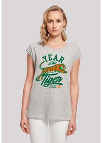F4NT4STIC Damen T-Shirt "Stranger Things Hawkins Year of The Tiger 86", grau, casual, Gr. 5XL, Obermaterial: 100% Baumwolle, Shirts, Premium Qualität