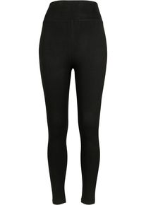 Urban Classics Damen Leggings "Urban Classics Damen Ladies High Waist Jersey Leggings", schwarz, Gr. S, unifarben, 95% Baumwolle, 5% Elasthan, Hosen