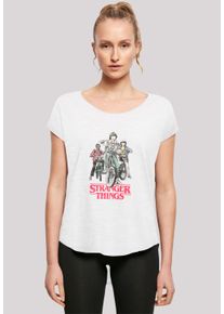 F4NT4STIC Damen T-Shirt "Stranger Things Retro Bikers Netflix TV Series", weiß, casual, Gr. XS, Obermaterial: 100% Baumwolle, Shirts, Premium Qualität