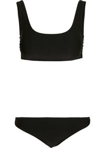 Urban Classics Damen Bügel-Tankini "Urban Classics Damen Ladies Tanktop Bikini", schwarz, Gr. L, 82% Polyamid, 18% Elasthan, Bikini-Sets