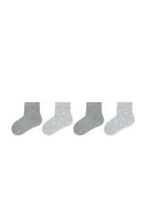 s.Oliver Kinder Socken "Socken 4er Pack", Gr. 23, grau, 71% Baumwolle 17% Polyamid 11% Polyester 1% Elasthan, gemustert, Socken