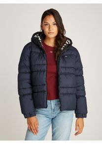 Tommy Jeans Damen Steppjacke, blau, casual, Gr. M, unifarben, Web, Obermaterial: 100% Polyester. Futter: 100% Polyester, Jacken, mit Logoschriftzug