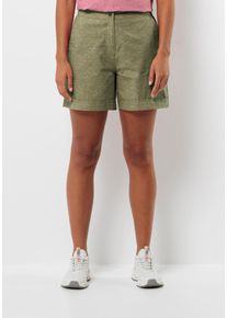 Jack Wolfskin Damen Shorts "KARANA SHORTS W", grün, Gr. XS, OBERSTOFF: 55% HANF, 45% BAUMWOLLE; Futter: 65% POLYESTER, 35% BAUMWOLLE, Hosen