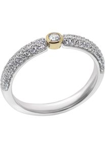 Firetti Damen Fingerring "Schmuck Geschenk Silber 925 Damenring Verlobungsring Ring", 52, Silber 925 (Sterlingsilber), 3mm, gold, Silber 925
