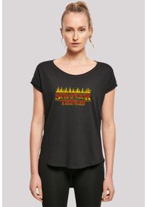 F4NT4STIC Damen T-Shirt "Stranger Things Fire Logo Men Netflix TV Series", schwarz, casual, Gr. S, Obermaterial: 100% Baumwolle, Shirts, Premium