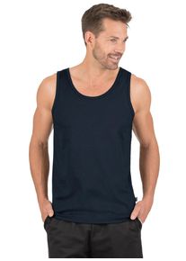 TRIGEMA Herren Unterhemd "TRIGEMA Trägershirt aus 100% Baumwolle", blau, basic, Gr. L, 100% Baumwolle, Unterhemden