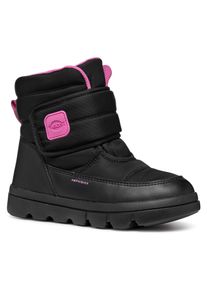 Geox Kinder Winterboots "J WILLABOOM GIRL B A", Gr. 24, pink, Textil, Lederimitat, casual, Schuhe, Klettstiefel, Babystiefel Snowboots mit