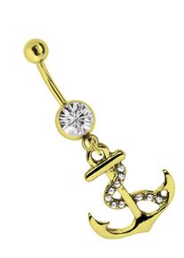 Adelia´s ADELIA ́S Damen Bauchnabelpiercing "Piercing Piercing Bauchnabelpiercing", gold, modisch, Chirurgiestahl, Piercings, 316l Stahl Banane 18 kt