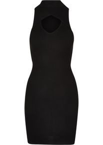 Urban Classics Damen Shirtkleid "Urban Classics Damen Ladies Cut Out Sleevless Dress", schwarz, klassisch, Gr. M, unifarben, 35% Polyacryl, 35%
