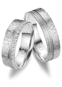 MARRYA Damen Partnerring "Edelstahl Ringe Trauringe Eheringe Partnerringe", 60, Edelstahl, silber, Edelstahl, Fingerringe
