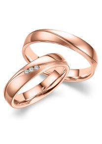 MARRYA Damen Partnerring "Titan Ringe Trauringe Eheringe Partnerringe", 56, Titan, rosa, Titan, Fingerringe