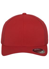Flexfit Damen Flex Cap "Flexfit Unisex Flexfit Tactel Mesh", rot, casual, Gr. S, unifarben, 83% Polyamid, 14% Baumwolle, 3% Polyurethan, Caps